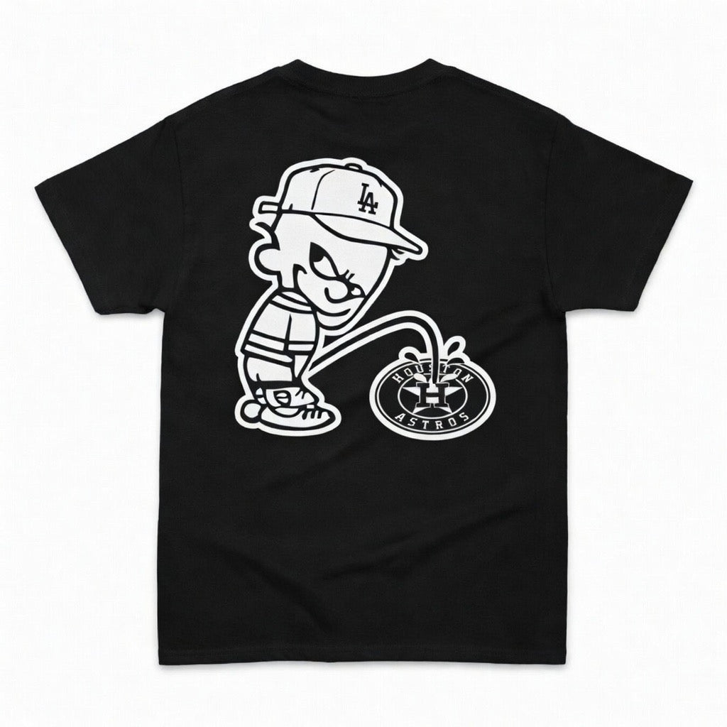 90’s Comic LA Baseball Rivalry Tee