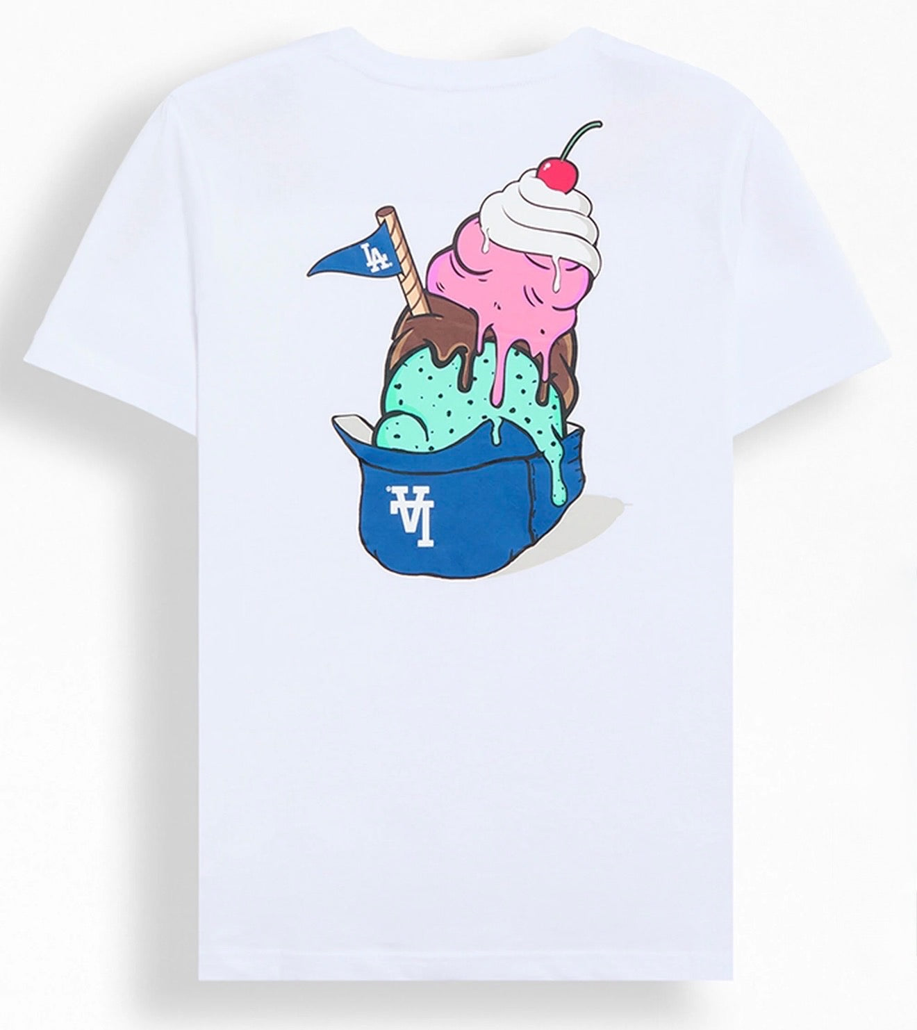 LA Baseball Ice Cream Helmet Graphic Tee