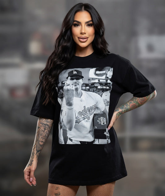 LA Baseball Ring Finger Graphic Tee