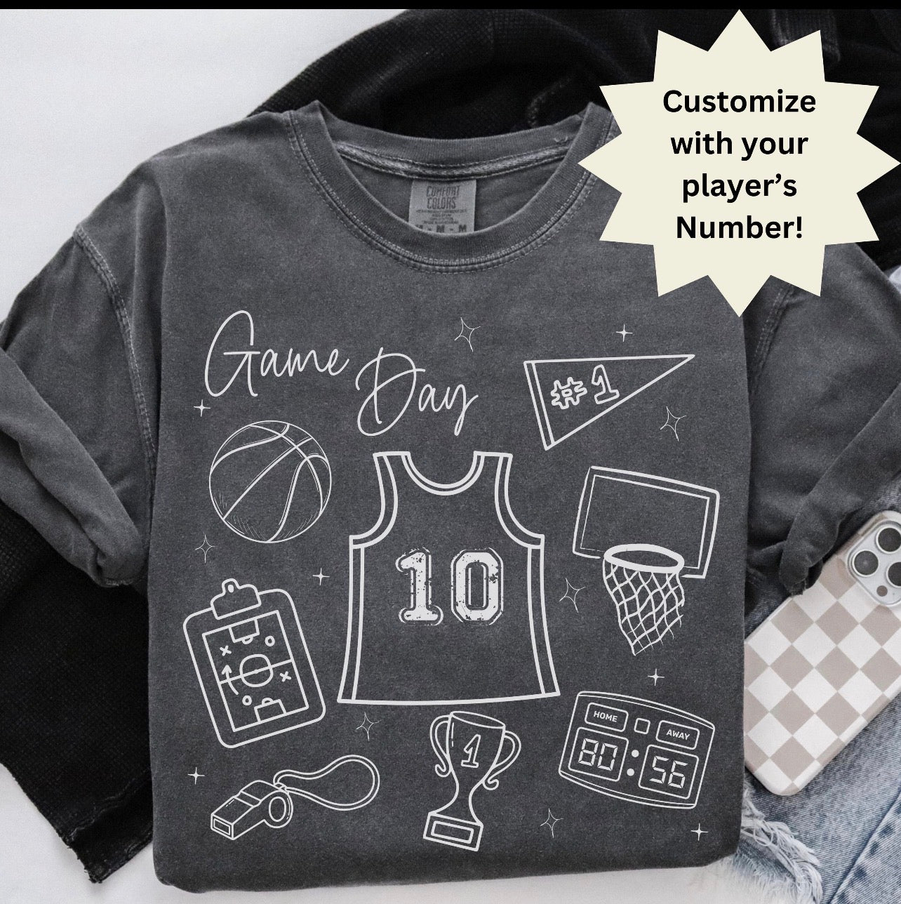 Basketball Game Day Personalized Shirt