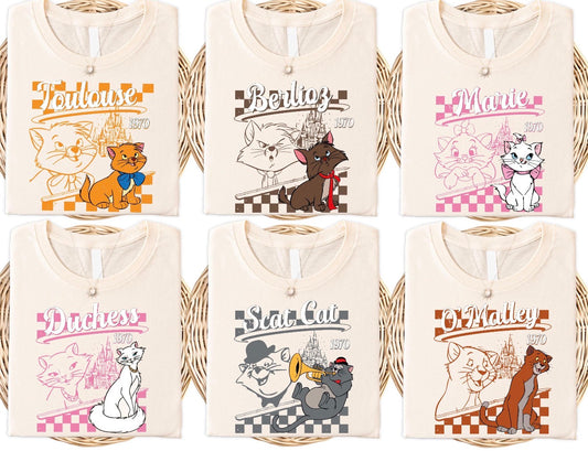 Fancy Cat Tee - choose your character ADULT