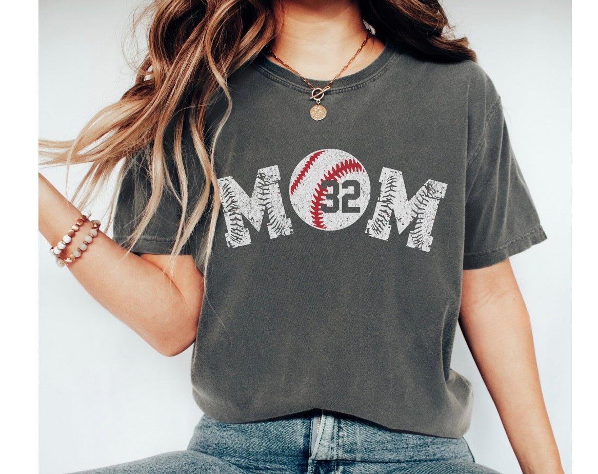 Mom Baseball Custom Tee