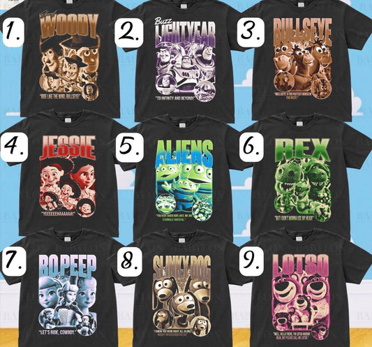 Toy Friends Tee - choose your character YOUTH